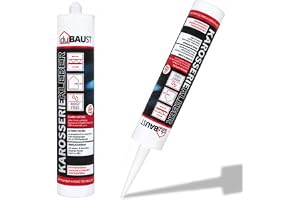 dubaust ATO24 kaross lim för bil husbil inomhus och utomhus UV-resistent vidhäftning på alla underlag karosslim husvagn tätningsmedel 290 ml patron (svart, 1)