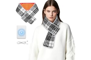 Lomffy Sciarpa Riscaldata con 5000mAh Power Bank, Sciarpa Riscaldabile 3 temperatura Sciarpe termica Lavabile Sciarpe riscaldante Cuscinetto Riscaldante per Alleviare Il Dolore Regalo Natale invernali