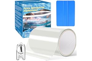 Paistely Pool Flicken Klebeband Unterwasser, Transparentes Wasserdichtes Klebeband, Poolflicken Selbstklebend Unterwasser Zur Reparatur Verschiedener Schwimmbadoberflächen (Klebeband 10cm*152cm)