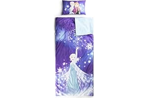 Jay Franco Set de 2 con Almohada y Manta de Frozen de Disney, Suave Saco de Dormir Infantil con Bolsa y Almohada, para Fiestas de Pijamas, Viajes y acampadas