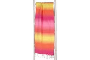 ZusenZomer Fouta XL - Hammam Badetuch Strandtuch Hamamtuch Damen XL 100x190 Groß und Leicht - 100% Gekämmte Baumwolle Oeko-TEX ® - Fairtrade Hamam Handtücher (Rosa und orange)