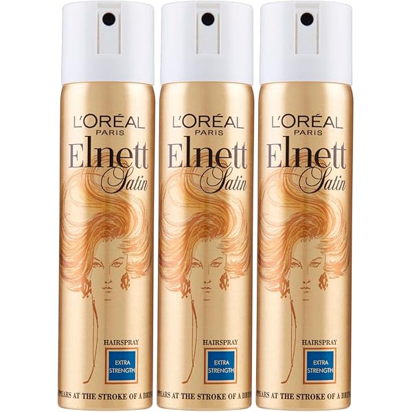 L'Oréal Paris Elnett Satin Haarlack – Starker Halt 48h, Mit Vitamin B5, 300 Ml, Rückstandsfrei