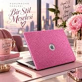 McStorey MacBook Air 13 Kılıf Simli Parlak Vinil Kaplama Sert Hard Case TPU Taban İnce Hafif &Ccedil;izilme Koruma M1 A2337 A2179 A1