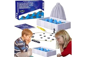 Aszaui Schachbrett Magnetisch,Kampfschach Mit Magnetspiel, Magnetisches Schachspiel, Reisen Schach Magnete, Puzzle Checkers Spiel, Tragbares Schachbrett-Party Für Familientreffen