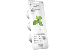 CLICK AND GROW Click & Grow, Recambio Cápsulas de Cultivo de Albahaca Canela, Kit de 3 Cápsulas