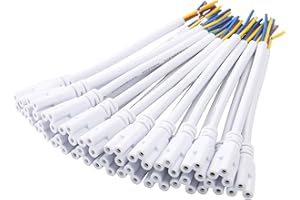 ‎SINLOON SinLoon 20 sztuk T5 T8 zintegrowany kabel T5 T8 rura światło LED kabel złącze na jednym końcu-15 cm