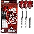 Harrows Assassin Tungsten Pro Darts | Steel Darts Set with Carry Case | 30g, All Weights | Includes Nylon Shafts, 100-Micron Prime Flights, and Travel Case (Heavy 30GR)