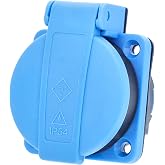 as - Schwabe Contact Protection Recessed Junction Box with Cover IP 54, 230 V, Blue, 45085