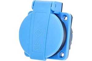 as - Schwabe Protección de Contacto de Caja de Conexiones empotrable con Tapa IP 54, 230 V, Azul, 45085