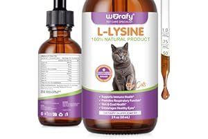 BIBONSE L-Lysine for Cats Liquid, Cat Lysine Drops, Natural lysine for cats Flu, Immune Support, Feline Respiratory, Sneezing, Runny Nose & Eye Health, L-Lysine Supplement for Cats - Roast Chicken Flavor 60ml