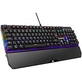 Rampage KB-R86 UMBRA Black USB Rainbow Illuminated Blue Switch Mechanical Gaming Player Keyboard
