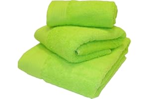 QPC Direct Luxury 600gsm Thick Super Soft & Absorbant 100% Egyptian Combed Cotton Towels (Bath Towel, Lime Green)