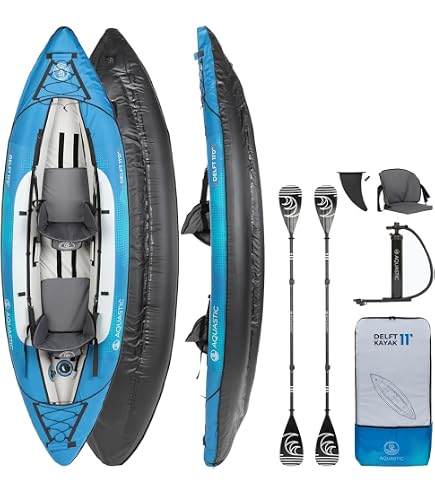 Kit canoë gonflable 2 places excursion pro k2 avec rames et gonfleur