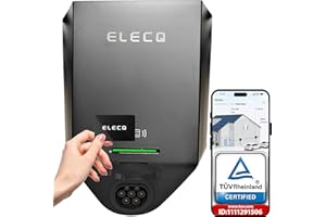 ELECQ wallbox 7,4 kw monofasico | 4G OCPP RFID WiFi | Equilibrio de carga dinámico, Carga solar fotovoltaica | tipo 2 Estación de Carga Coche Electrico para casa | 1,4KW-7,4KW ajustable Cargador de VE
