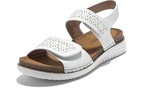 JOMIX Sandalias Mujer Verano con Banda Ajustable Sandalias Planas Mujer de Encaje