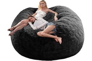 LOKTCH NSMYOOK Sacco Puf Elegante e Morbido Pouf Gigante 5/6/7 Piedi per Giardino Salotto Balcone Pouf Portaoggetti con Coperchio Senza Imbottitura