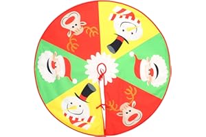 LAMEK Falda para el Árbol de Navidad 88cm Rojo Estera de Árbol de Navideña Decoración de Base de Árbol Cubierta de Base con Nieve Papá Noel Alce Christmas Tree Skirt para Navideños Fiesta Año Nuevo