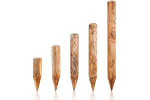 BooGardi Spitze Holzpalisaden in 39 Größen · ø 10cm Länge: 60cm · imprägnierte Baumpfähle · runde Holzpfosten · Garten-Palisade zur Beetumrandung oder Rasenkante