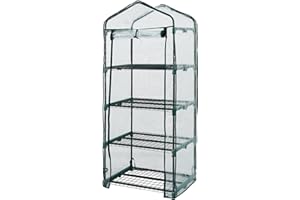Oypla Growhouse 4-Tier Garden Greenhouse Ideal For Propagating Seeds And Bringing-on Plants - 130x50x45cm