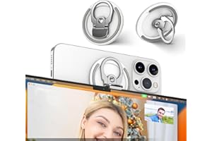 ‎PROFEZZION PROfezzion Aluminiowy Uchwyt do Kamery Mag Safe Continuity z Otworem na Statyw do Kamery Internetowej MacBook, iPhone 15 15 Plus Pro Max 14 13 12 (iOS 16+) i Mac OS Ventura Lub Nowszy (Biały)
