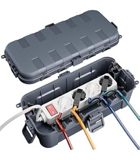 Wasserdichte Kabelbox IP54 Outdoor - Schutzbox Für Steckdosenleisten & Verlängerungskabel 32x22x13cm