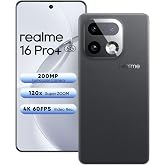realme 16 Pro+ 5G Smartphone 8+256GB Grey | 7000mAh Battery, 80W SuperVOOC, 6.8-Inch Screen, 144Hz AMOLED Display, Rear 200MP+Front 50MP Camera, Snapd