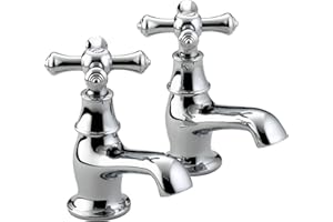 Bristan K 1/2 C Colonial Basin Taps - Chrome
