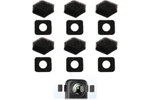 QAUM 6 pezzi microfono paravento per Insta360 X4/X3 fotocamera, accessori in schiuma antivento anti rumore, protezione acustica per Insta360 X3 fotocamera