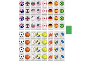 galeyyu Fluchtspiel Am Meer, Mahjong-Spielset Mit Amerikanischer Nationalflagge, Tik-tok-Spielblöcke, Wiederverwendbare Lustige Mahjong-Sets Mit 65 Spielsteinen, 24 Mm Flaggenmuster