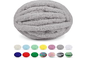 Uiopa Lana Gruesa, 250g Lana Gorda para Tejer con Las Manos, Ovillo Hilo Crochet Grueso Chunky Yarn para Tejer a Mano Mantas Cojines Alfombras Bufandas Proyectos de Bricolaje