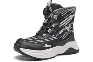 JMFCHI SPORTS Unisex Kinder Schneestiefel Jungen Winterschuhe Mädchen Wasserdicht Rutschfest Warme Wanderschuhe