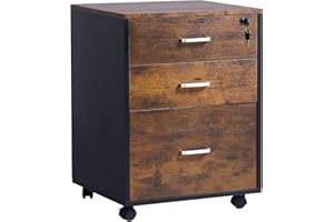 SogesHome Szafka na dokumenty na kółkach, mobilna szafka biurowa, zamykana, z 3 szufladami, meble biurowe, kolor biały, kontener biurowy, do domu i biura