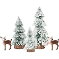 Albero di Natale da tavolo con 200 punte e base in legno massello, Mini albero di Natale per casa ufficio da 40cm