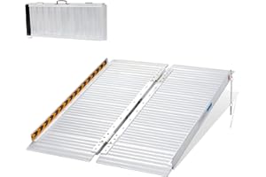 gardhom Wheelchair Ramp 2FT -7 FT Folding Aluminum Ramps for Wheelchairs for Mobility Scooters Home Entrance Threshold Doorways