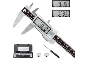 KETOTEK Digital skjutmått, Digital Vernier Caliper, digitalt verktyg, 150 mm rostfritt stål elektronisk digital krumcirkel ex