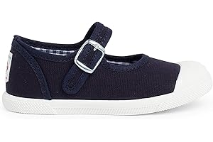 Pisamonas Zapatillas Lona Niña con Hebilla y Puntera de Goma