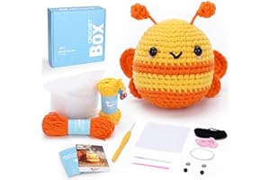 CrochetBox CROCHET BOX Complete Crochet Set for Beginners, Nectar Crochet Set, Include Video Tutorial, Instructions, Soft Yarn