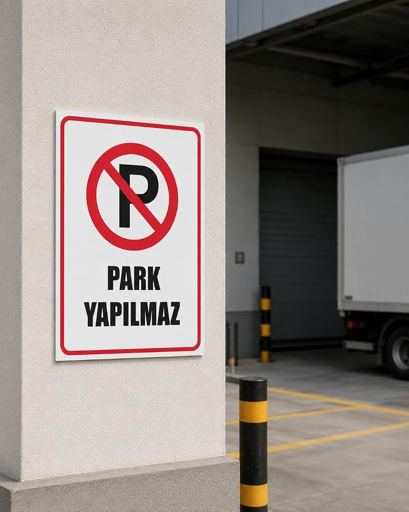 Karbonsoft Park Yapılmaz Uyarı Levhası Beyaz 15 x 20 karbonNM2104