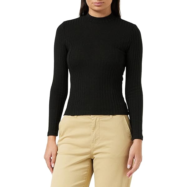 Naf Naf Oakary T-shirt Donna Maniche Lunghe Morbida E Fluida