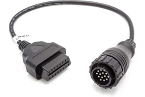 vhbw Adaptateur OBD1 14 Pin vers OBD2 Compatible avec Mercedes Vito, Sprinter, Volkswagen LT Automobiles - 30 cm
