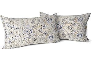 Snylcce Boho Floral Throw Pillow Cover 12x20 Inch Set of 2 Bohemian Vintage Flowers Cushion Covers Velvet Double Sided Printing Decorative Pillowcases for Living Room Bedroom Sofa Home Decor (ivory)