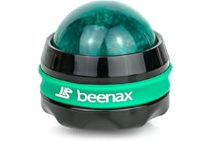 Beenax Massage Roller Ball, Sore and Tight Muscle Pain Relief, Manual Self Massager, Relax Shoulders, Arms, Neck, Back, Legs, Calves, Foot and Body Tension, Essential Oil or Lotion