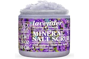 Dead Sea Collection Gommage Сorps au Sel - 660 g. - à la Lavande - Effet Exfoliant - Contient des Huiles Essentielles Biologiques et des Minéraux Naturels de la Mer Morte