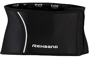 Rehband QD bandage pour le dos, 1 pièce, soutien du dos 3mm néoprène, Back Support, Couleur:Noir, Taille:L