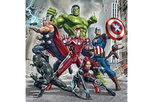 QAZWSX Kit de broderie diamant 5D à faire soi-même pour adultes - Pour décoration murale - 40,6 x 40,6 cm - Hulk et Captain America et Iron Man (les Avengers)