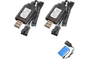 2 st 7,4 V USB-laddningskabel SM-4P kontakt batteri laddare leksak båt flyg
