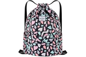HAWEE Impermeable Casual Mochila con Cordón Grande Deporte Bolso de Gimnasia Mochila de Cuerda Unisex para Mujer Hombre Vida Cotidiana Aire Libre Yoga Escuela Playa Nadar
