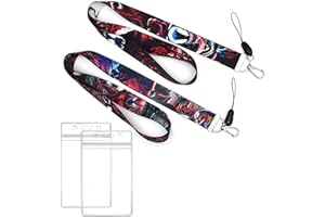‎N\C GTOTd Horror Movie Lanyard Schlüsselband (2 Stück) Mit ID Badge Holder Keys Wallet Venom Halloween Merchandise Horror Merch Gifts Geschenke Party Deko Schlüsselband Teens