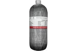 TUXING 4500Psi/300Bar Pcp Air Tank, Kohlefaser HPA Tank 2L für PCP Paintball HPA Air Guns Scuba SCBA (leere Flasche)