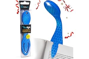 GIFTS FOR READERS & WRITERS Flexilight Luce da Lettura | Segnalibro 2 in 1 Luce per Libro | Lampada LED a clip da Lettura | Pila per Leggere a Letto per Bambini e Adulti | Accessori per Libri | Idea Regalo Lettori